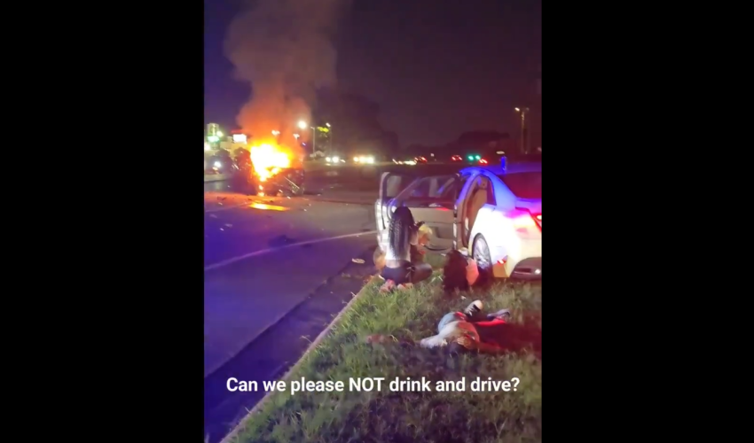 Group Of Drunk Girls Sits Calmly After Causing A Serious Wreck