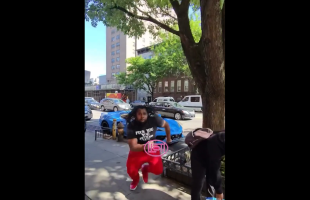 Dude Tried To Rush A Man After He Was Confronted And Seen Touching A Girl That Was Screaming For Him To Stop