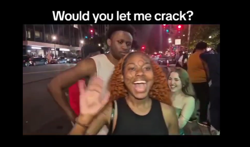 Black Girl Gets Mad After A Black Man Was Talking To A White Girl Instead Of Her, So She Came In His Camera To Disrespect Him
