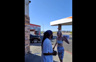 Woman Gets Handled After She Kept Putting Her Hands On A Man After He Gave Her Multiple Chances To Stop