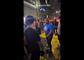 Woman Checks A Group Of Dudes At The Knicks Game After They Kept Talking Crazy In Her City And They Didn’t Want Any Problems