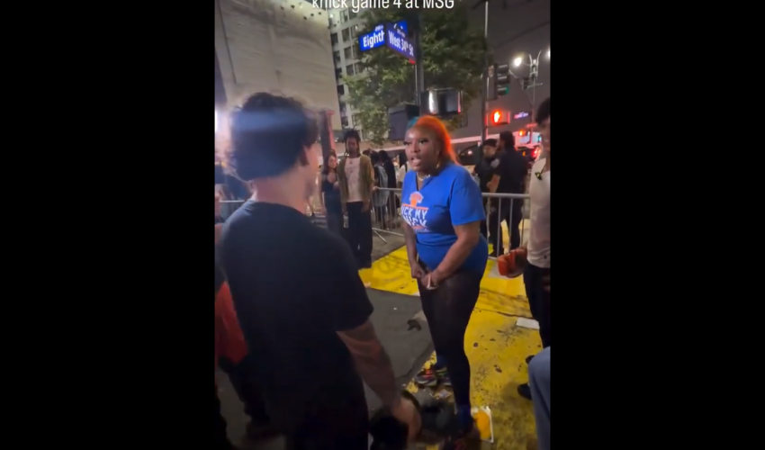 Woman Checks A Group Of Dudes At The Knicks Game After They Kept Talking Crazy In Her City And They Didn’t Want Any Problems