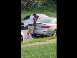 Woman Skips Away Like A Deer After Being Choked Up By Her Boyfriend For Not Coming In The House Like He Told Her To