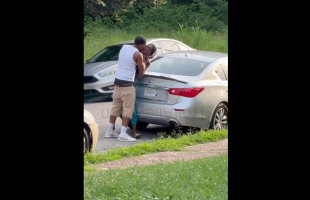 Woman Skips Away Like A Deer After Being Choked Up By Her Boyfriend For Not Coming In The House Like He Told Her To