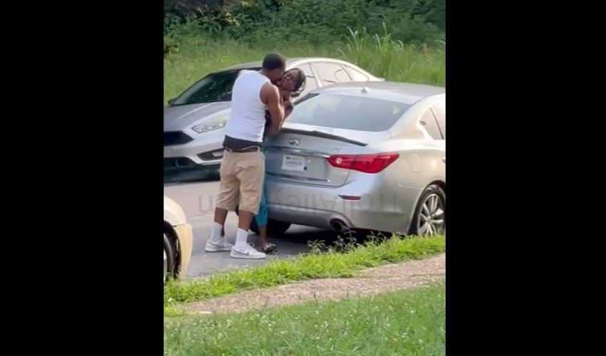 Woman Skips Away Like A Deer After Being Choked Up By Her Boyfriend For Not Coming In The House Like He Told Her To