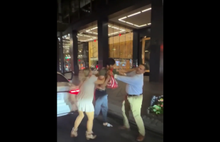 Woman Tries To Help Her Husband During A Altercation With A Man That Kept Putting Hands On Him