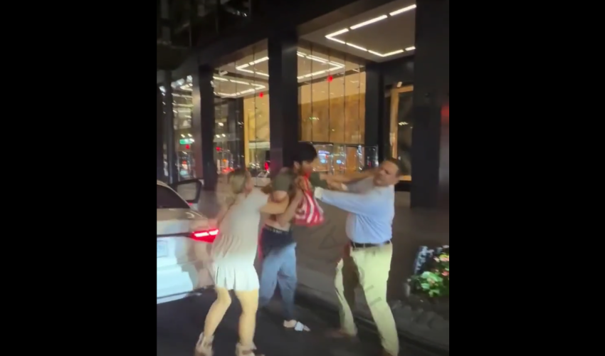 Woman Tries To Help Her Husband During A Altercation With A Man That Kept Putting Hands On Him