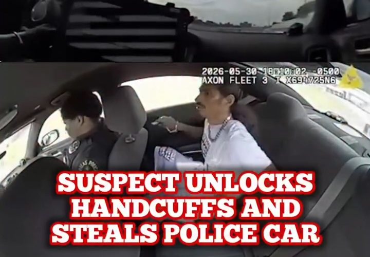 Suspect Escapes Handcuffs And Steals Police Car