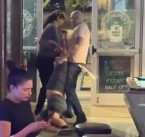 Dude Gets Dragged Out The Bar For Swinging On A Woman That Touched Him First And Then Gets Put To Sleep