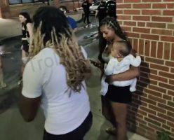 Man Gets Mad After He Seen A Girl Out In The Streets Trying To Party With Her Small Child