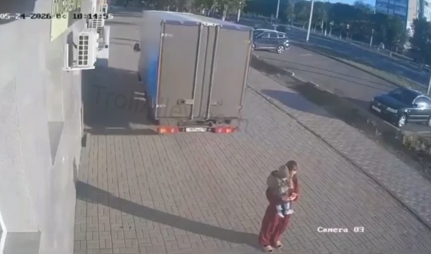 Trucker Didn’t See A Mother And Her Child While Reversing