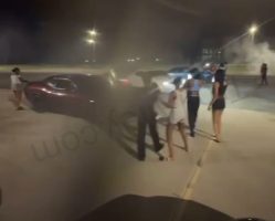 Girl Thought It Was Ok To Stand In The Middle of A Car Show And Gets Sent Flying