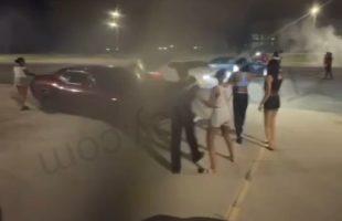Girl Thought It Was Ok To Stand In The Middle of A Car Show And Gets Sent Flying