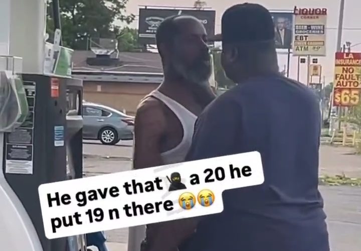 Dude Grabs Up A Fein For Taking A Dollar Off the $20 He Gave Him To Give A Store Clerk To Put Gas In His Tank