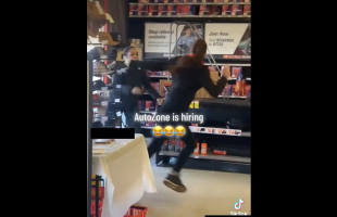Girl Followed Autozone Employee To Her Job And Chased Her Around For Talking Crazy On The Road