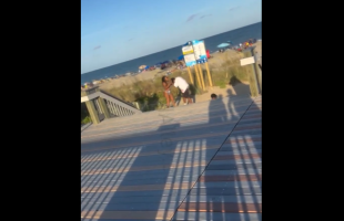 Woman Gets Caught Beating On Her Son At The Beach And Gets Mad When A Bystander Told Her To Stop