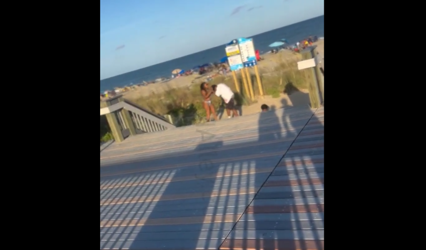 Woman Gets Caught Beating On Her Son At The Beach And Gets Mad When A Bystander Told Her To Stop