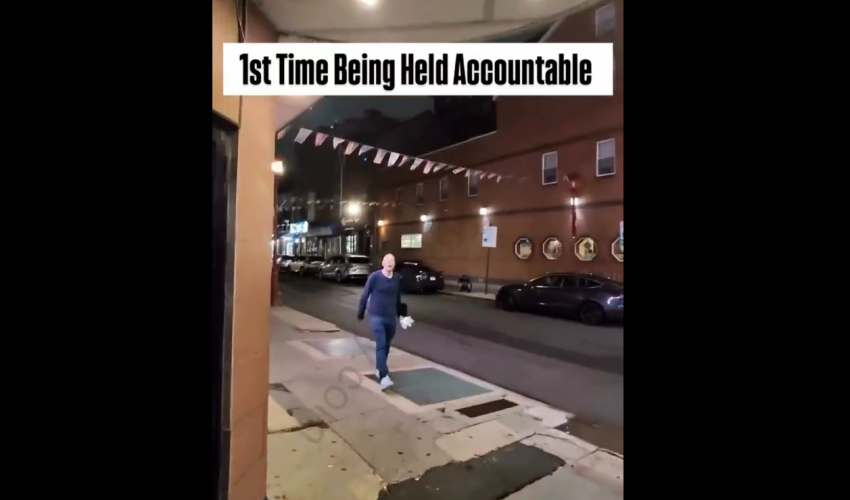 Maga Supporter That Was Talking Crazy About Black People Gets Chased Down But Then Apologize After He Fell And Got Caught