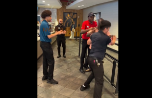 Chick Fil A Manager And Employee Handles A Customer That Tried To Run Off With A Chicken Sandwich