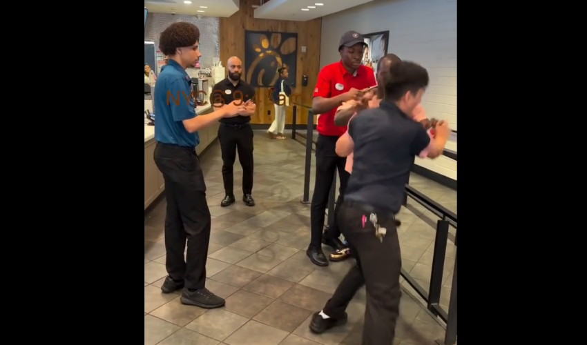 Chick Fil A Manager And Employee Handles A Customer That Tried To Run Off With A Chicken Sandwich