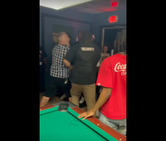 Dude Instantly Gets Dropped After Running Up On A Man At The Pool Hall
