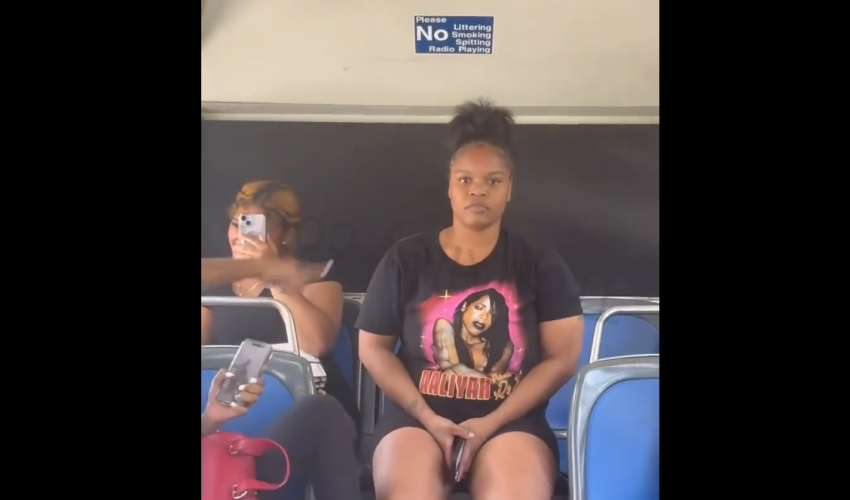 Woman That Was Trying To Holla At A Man On The Public Bus Gets Mad After He Rejected Her And Then Called Him Broke