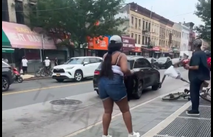 Woman Tells A Man To Run Over A Guy And Then Ask The Guy Was He Ok When He Did It