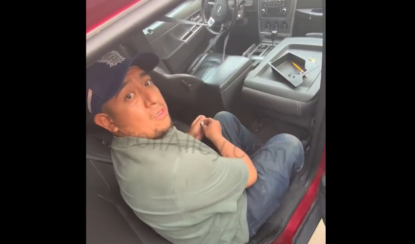 Man Found A Illegal Doing This In His Car And This How He Reacted