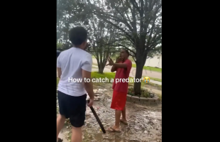 Dude Showed No Remorse To A Predator That Tried To Get At Kids In The Family Home