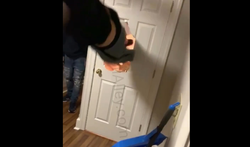 Dude Challenged His Homie In Breaking A Door And This How He Came