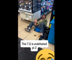 Addict Out Here Doing This At 7-Eleven