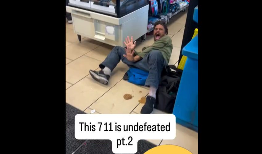 Addict Out Here Doing This At 7-Eleven