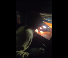 Girl Jumps Out The Car After People In Traffic Was Pointing And Saying Her Car Was On Fire
