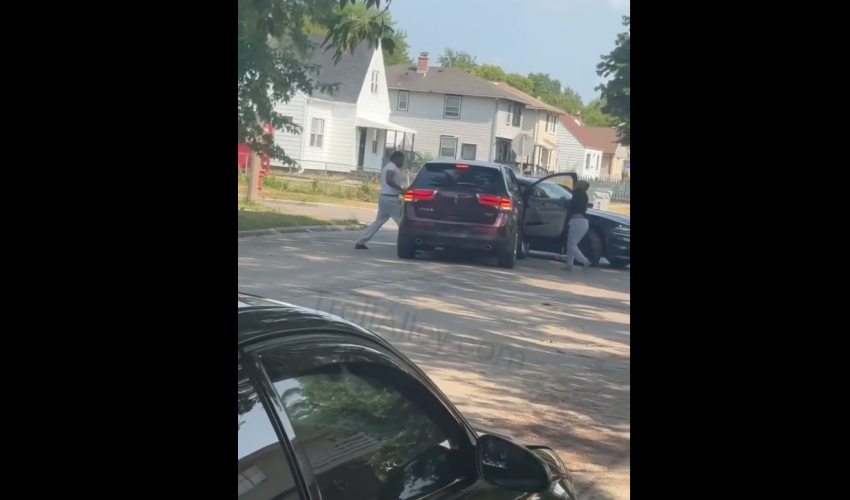 Dude Got Mad After A Guy Ran A Stop Sign And Crashed Into His Hell Cat In Milwaukee