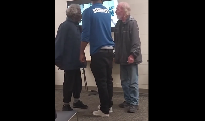 Older Black Man Helps Security Guard That’s Young Enough To Be His Son After A White Man Kept Disrespecting Him On His Job