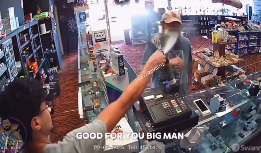 Man That Said He Will Eat Bear Mace After A Altercation With A Store Employee Gets Rolled Out By The Ambulance