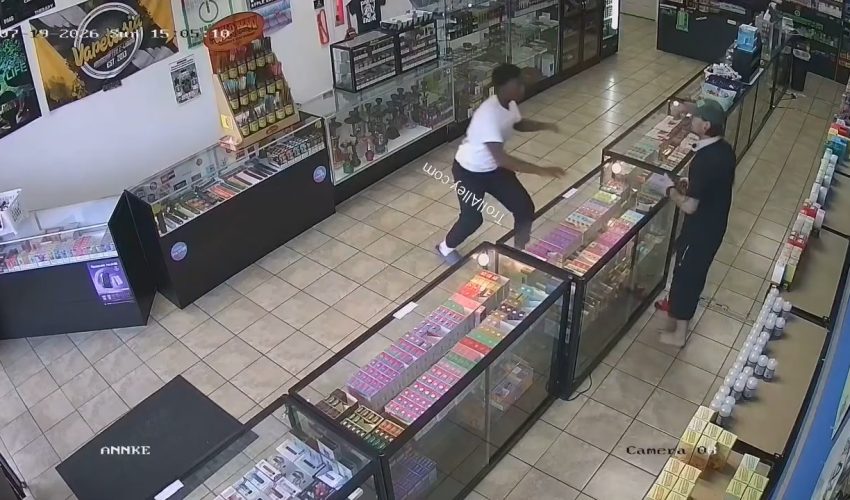 Dude Tried To Snatch And Run But The Store Owner Was Not Going For It