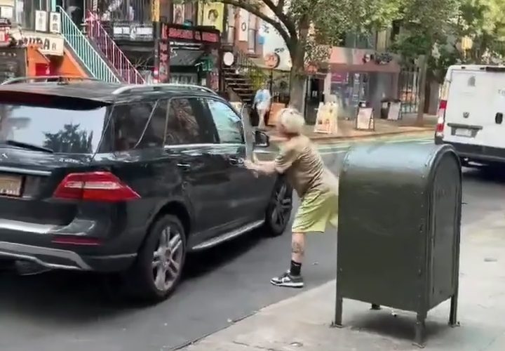 Skateboarder Took His Anger Out On A Guy Car After The Guy Hit Him With His Car, Which Made The Guy Get Out And Start Swinging