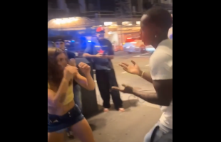 Man Gets Slapped Around By A Female Boxer At The Club And Was Told By His Homies Not To Hit Her