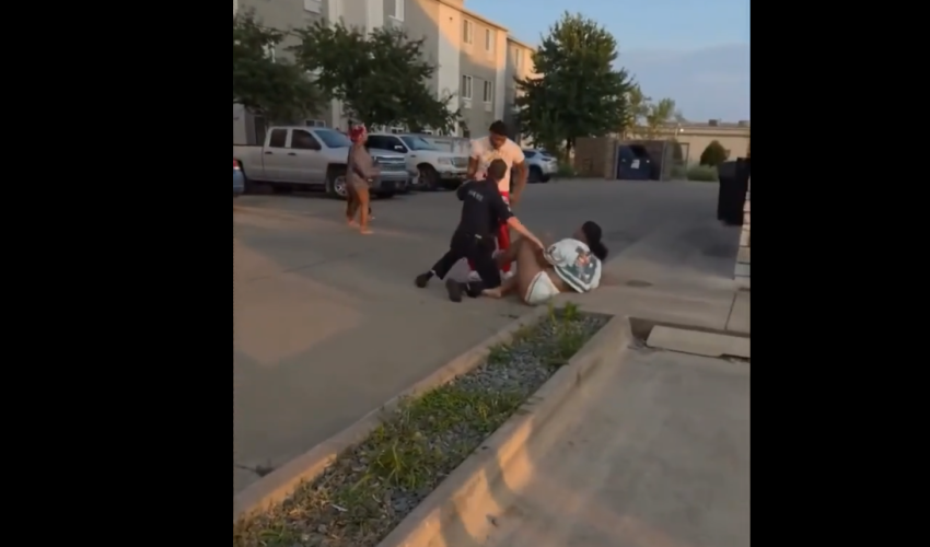 Police Officer Gets Embarrassed On The Job And Gets Pushed Down After He Put Hands On A Man Girlfriend