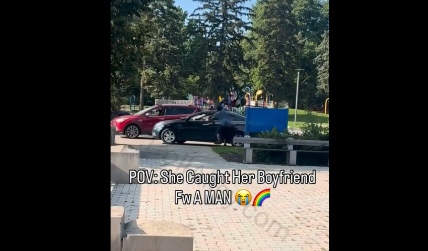 Woman Tries To Run Over Her Boyfriend After She Caught Him Cheating On Her With A Man