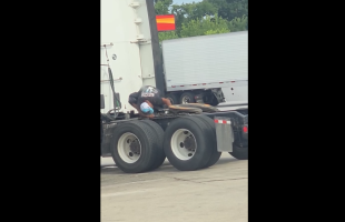 Truck Driver Caught Destroying His Company Truck After They Didn’t Pay Him