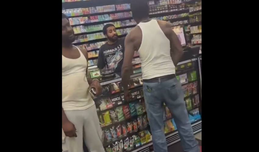 Dude Was About To Get Poked By Smoke Shop Store Owner After He Wouldn’t Leave The Store