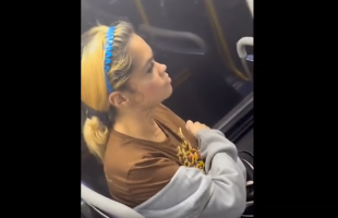 Woman Protects A Man From A Girl That Was Smoking Drugs On The Bus And Begs Her To Do It Again Or Else She Was Gonna Handle Her