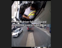 Muni Driver Falls Asleep And Hits The Train In Front Of Him