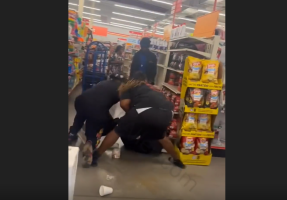 Group Of Customers Put Hands On A Man After They Caught Him Stealing In Family Dollar