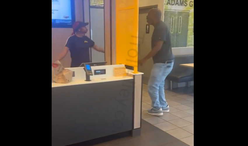 Man Was Ready To Throw Hands With A Young Girl That Was Talking Crazy To Him On Her Job After She Got His Order Wrong