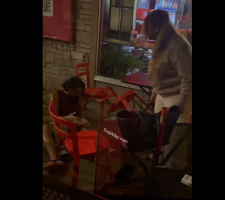 Woman Gets Caught Kicking Her Boyfriend While He Was Down On The Ground After He Apologize To Another Woman In Front Of Her