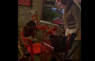 Woman Gets Caught Kicking Her Boyfriend While He Was Down On The Ground After He Apologize To Another Woman In Front Of Her