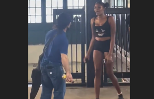 Short Man Had No Chance Against This Tall Woman